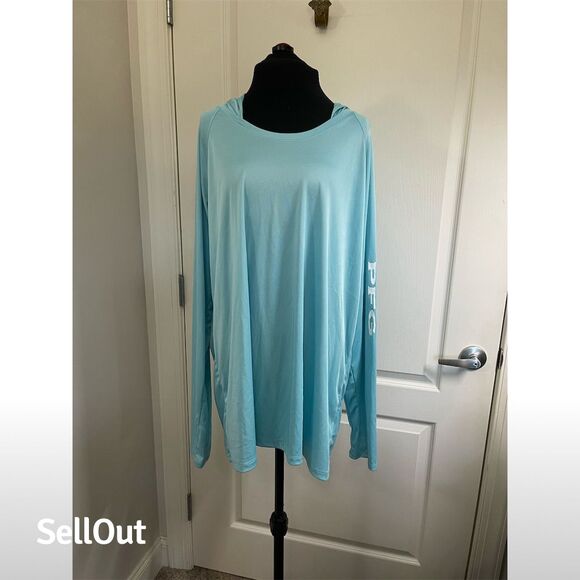 Columbia Women's PFG Omni-shade Tee Long Sleeve Hoodie Shirt 2XL Casual - Picture 1 of 9